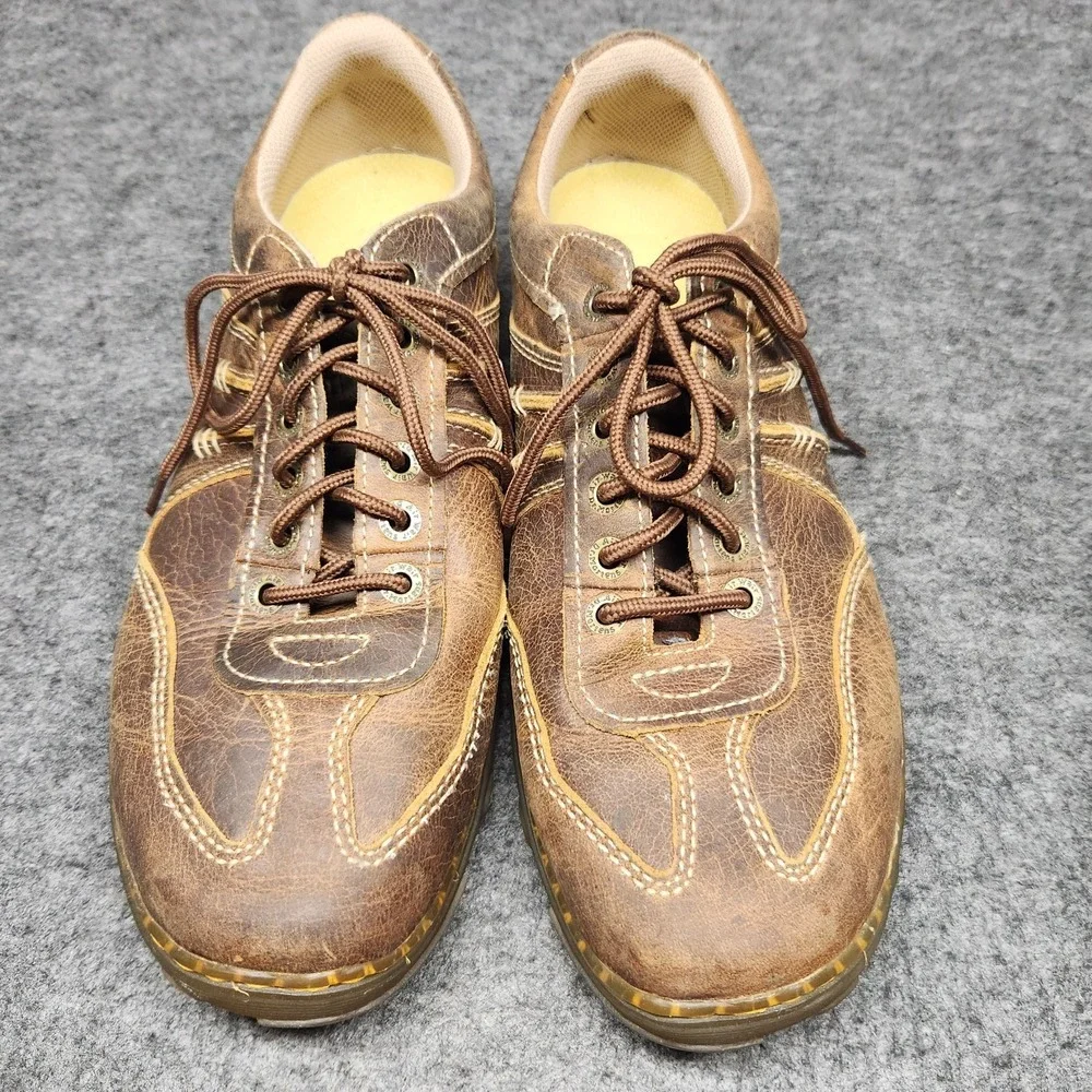 Dr Martens Mens KURT Brown Leather Oxford Shoes Lace Up Casual 13